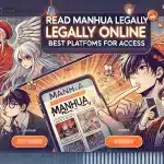 Read Manhua legally on the internet : The best platforms for legal access Banner promoting legal Manhua reading platforms online with comic panels and a digital device.